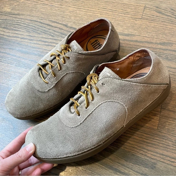 Fitflop flex suede shoes lace up men’s size 9 style 325-286 - Picture 1 of 12